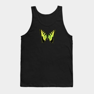Neon Green Lime Butterfly Bright Bold Colors Tank Top